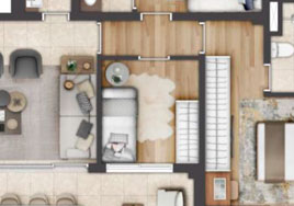 Planta de 105m²