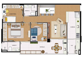 Planta 87m²