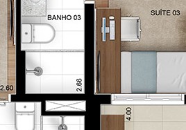 High Mooca - Planta Tipo 129m²