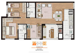 Planta Living Ampliado 72m2