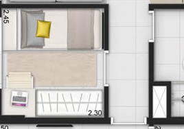 Paris 824 - Planta 69m²