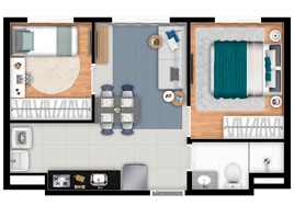 Planta 33m²